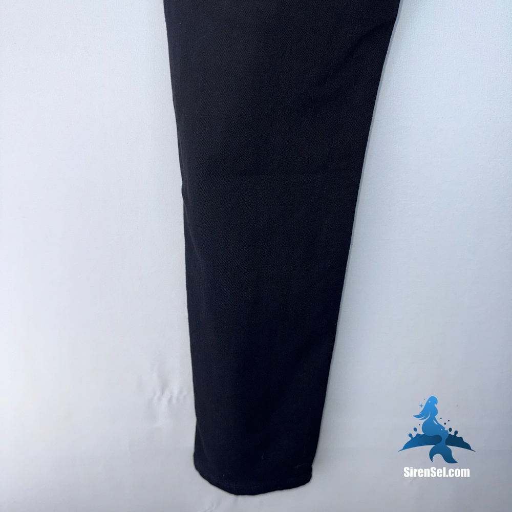 1225 NWT Chic Denim Skylar Corset Skinny Jeans Faux Leather Hybrid - 16S - Black - Picture 10 of 16